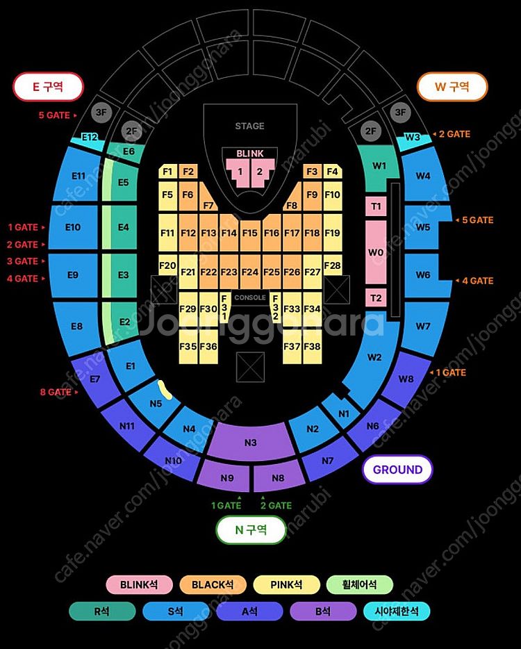 블랙핑크 콘서트 고양 양도 2층 3열--0