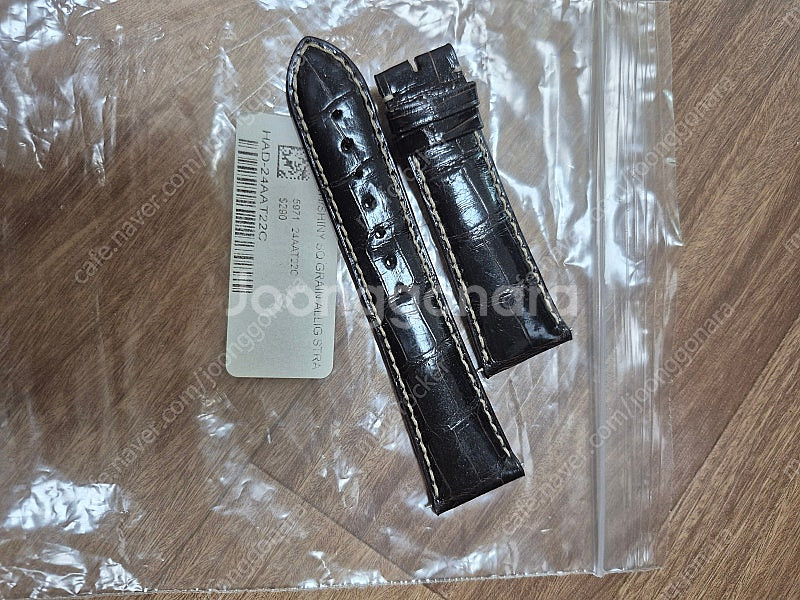 하들리로마 엘리게이터 24mm 스트랩 악어가죽 악어시계...--0