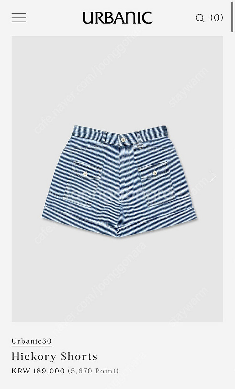 얼바닉30 히코리 쇼츠 XS--0