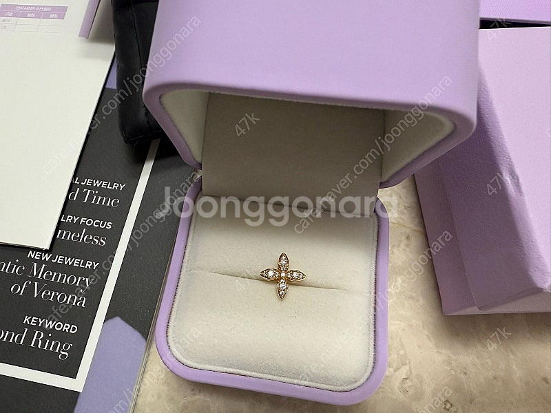 골든듀 펄시피아 쁘띠 파베 옐로우골드 펜던트 18k 다...--0