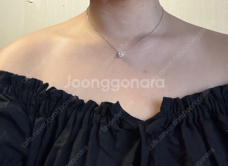 최상급 랩다이아 1.5캐럿 화이트골드 18k 목걸이 새...--5