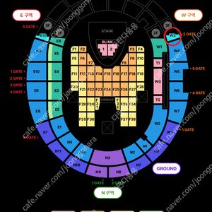 [직거래/안전결제]7/6(일) 블랙핑크 BLACKPINK 콘서트 시제석 W3구역 2연석 양도합니다.