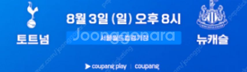 토트넘 vs 뉴캐슬 축구 경기 티켓 8월 3일--0