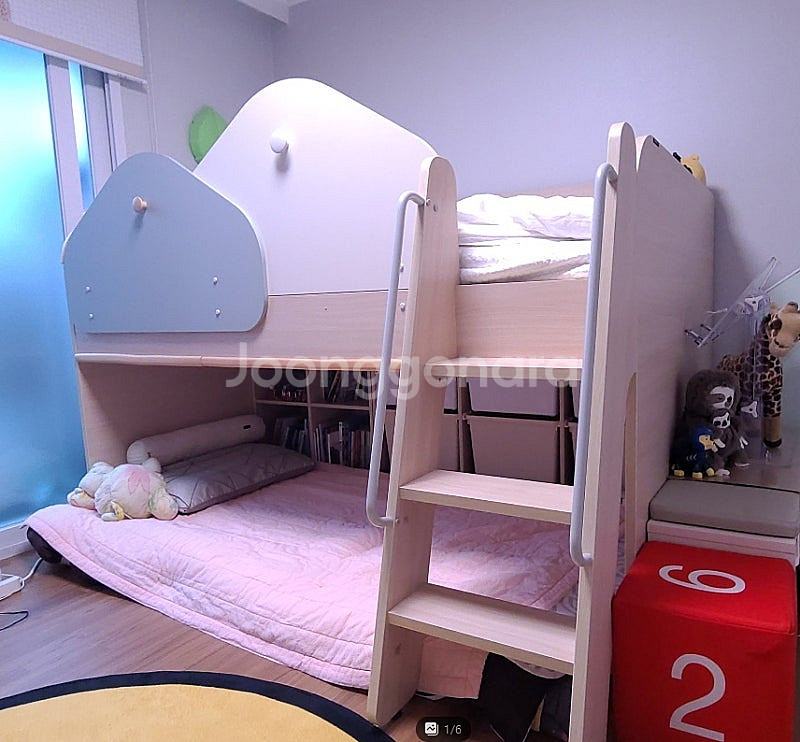 한샘 샘키즈 낮은벙커침대 ss (디자인 안전가드) + ...--0