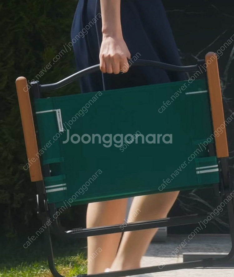 스타벅스 라코스테 폴딩체어 그린(미개봉 사이드포켓 포함...--3