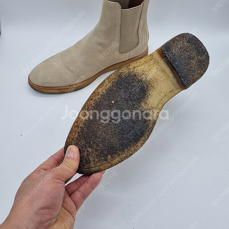 커먼프로젝트 스웨이드 첼시부츠 샌드 250~255mm--2