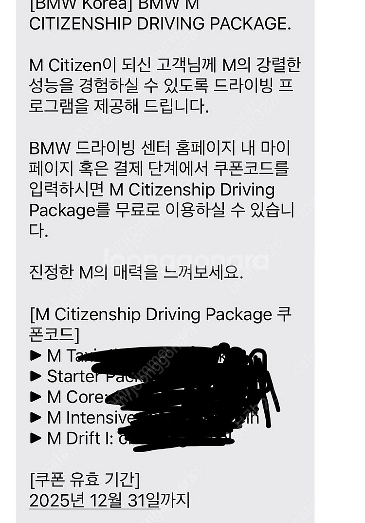 BMW M CITIZENSHIP 드라이빙센터 바우처 5...--0