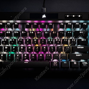 공방풀윤활 커세어 K70 RGB TKL 적축 게이밍키보드 팝니다