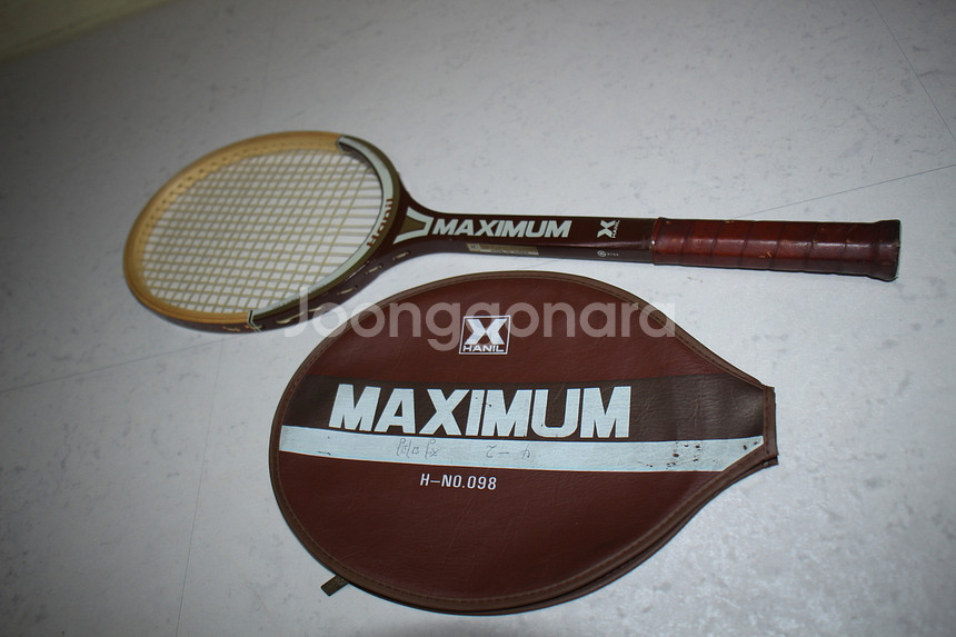 (OLD 라켓) 한일 Maximum 테니스 라켓 우드 ...--2