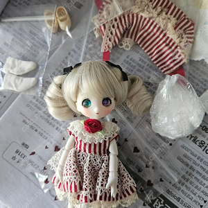 미니스위트돌 오비츠11 의상 신발 가발 일괄