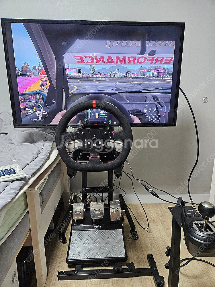 PXN-V10 레이싱 휠 + 휠 거치대 + 42"TV ...--0