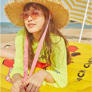 럭키슈에뜨 라피아햇 핑크