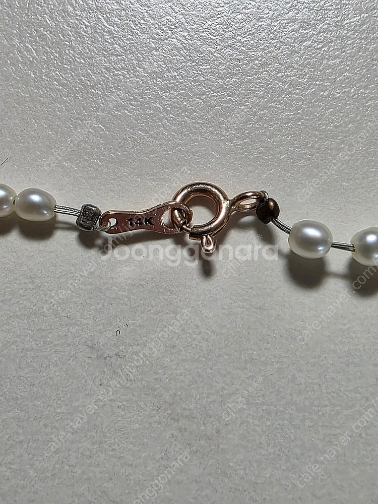 14K 진주 목걸이 판매합니다.--3