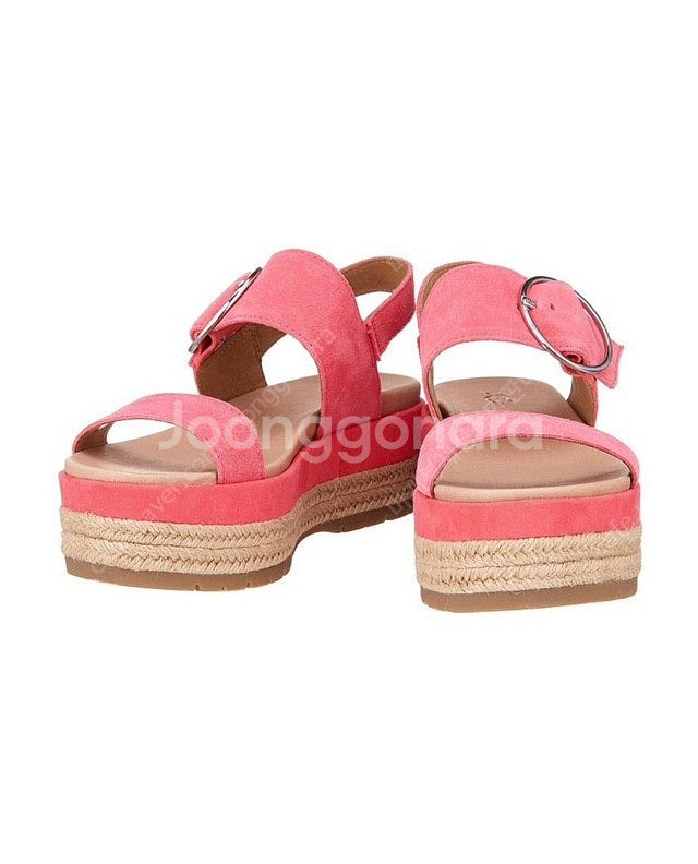새상품) 어그 ugg 8 250 핑크 플랫폼 샌들 스웨...--0