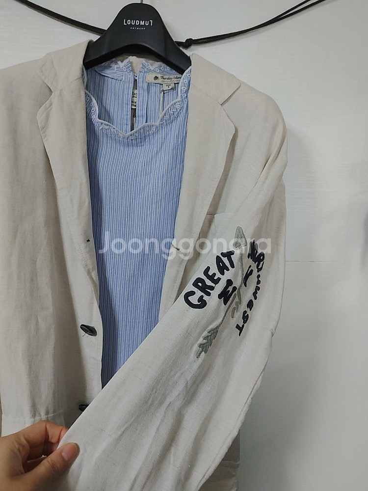무배 새옷 M 레이온 린넨 루즈핏 자켓 써스데이아일랜드...--1