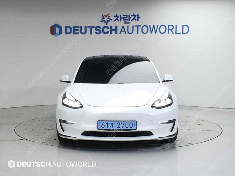 모델3 중고 테슬라 중고 흰색 2021년식 롱 레인지 ...--4