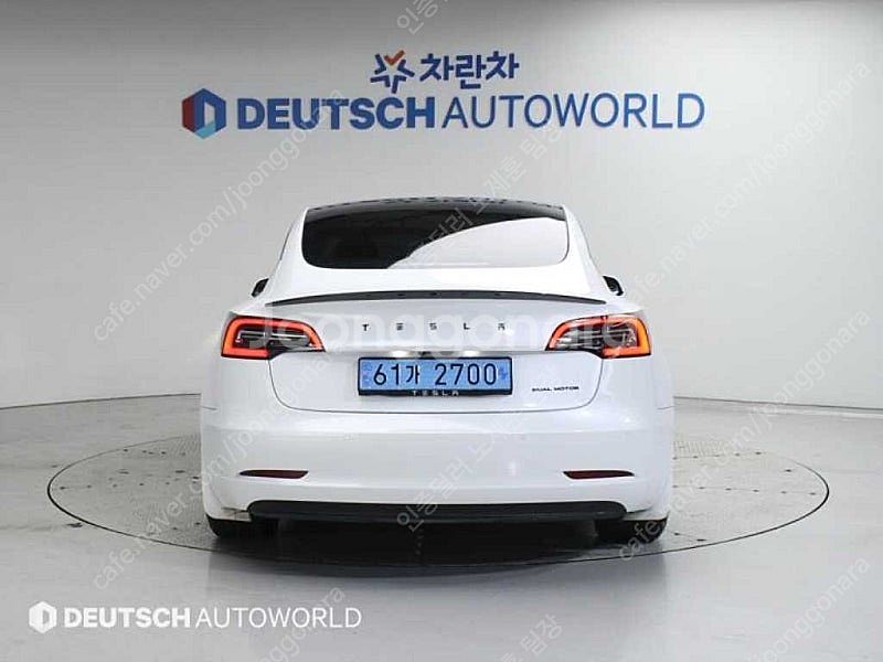 모델3 중고 테슬라 중고 흰색 2021년식 롱 레인지 ...--5