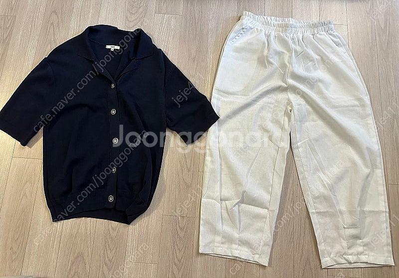 M사이즈 일괄 jaju 네이비 반팔상의+새제품 화이트 ...--0