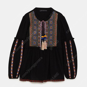 새상품 zara 자라 자수 태슬 블랙 자켓 L 라지