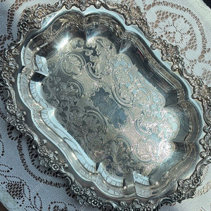 1930s Crown Silver Company 실버플레이트 트레이