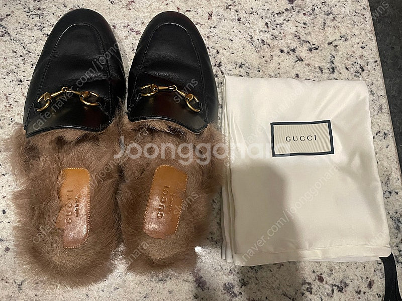 구찌 털 슬리퍼 털 블로퍼Gucci--0