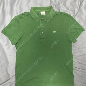 남성 라코스테 5사이즈 다크그린 PK 카라 폴로 반팔 셔츠 Lacoste 시그니처 색상
