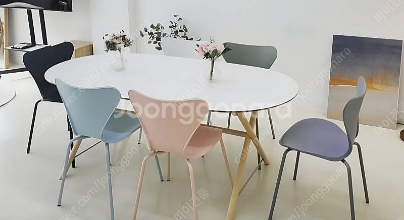 이케아 슬레훌트 테이블 +4인의자--1