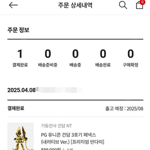 반다이 pg 페넥스 내러티브