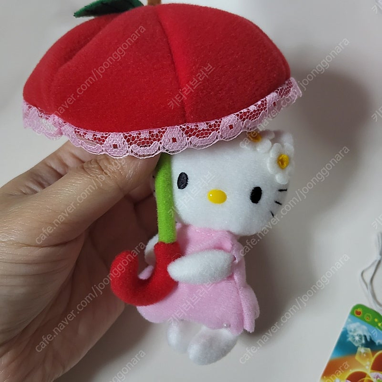 헬로키티 신슈 한정 사과 우산 키티 인형 키체인+고전 키티 스트랩 세트 이미지