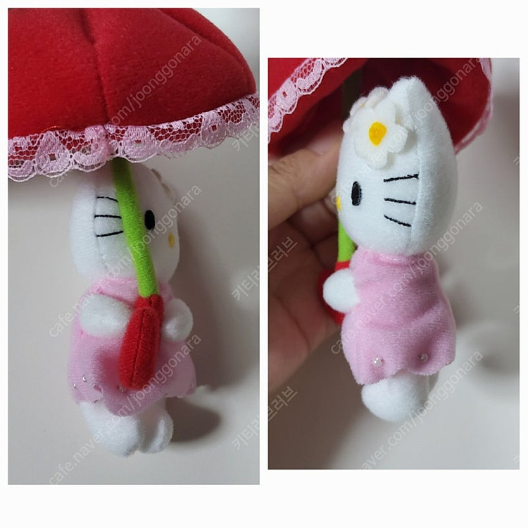 헬로키티 신슈 한정 사과 우산 키티 인형 키체인+고전 키티 스트랩 세트 이미지