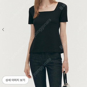 SIE 시에 누아 스퀘어넥 니트 블랙