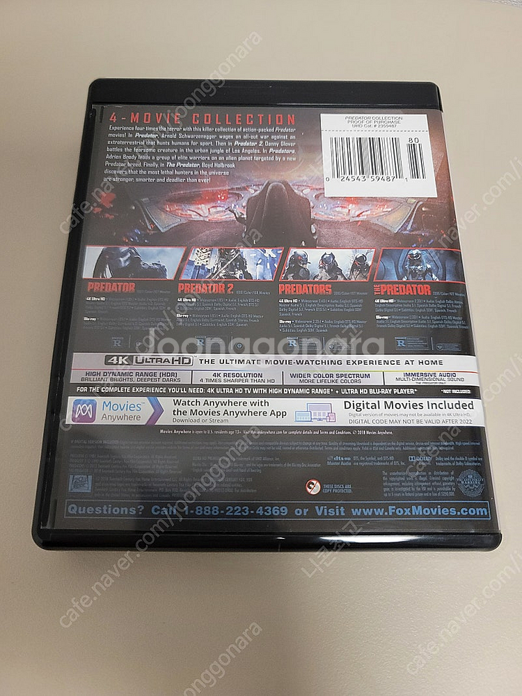 [4K 블루레이] 프레데터 4-movie collection (한글자막X) 팝니다.(택포)--2