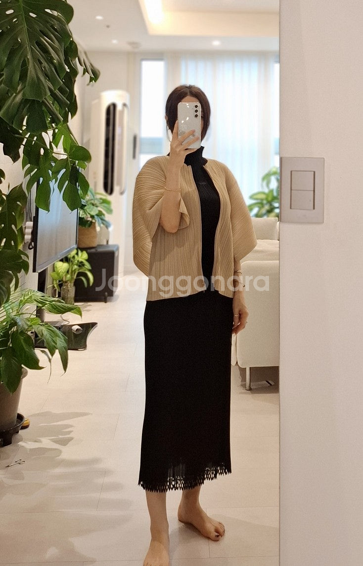 플리츠플리즈 8월 집업가디건 이세이미야케--9