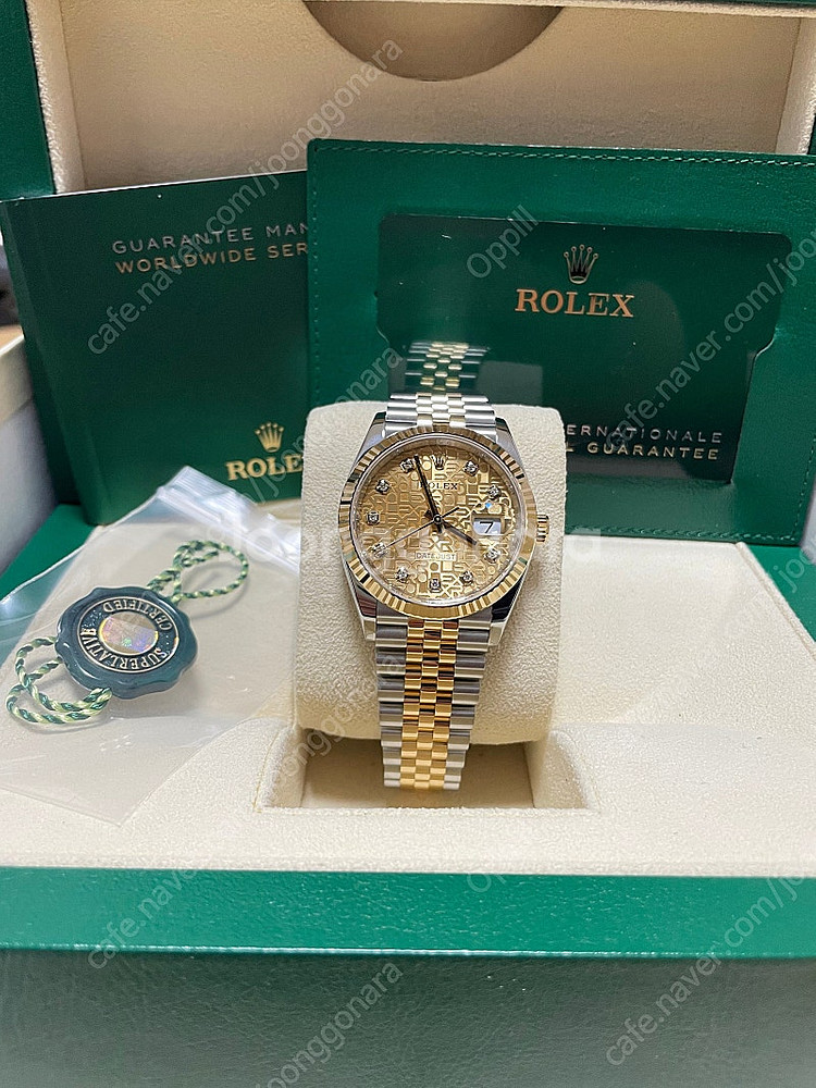 로렉스 신형 데이저스트 샴페인 텐포다이아 콤비 36MM...--6