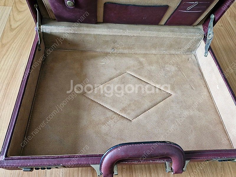 서류 가죽가방 빈티지 (빨강색)--6