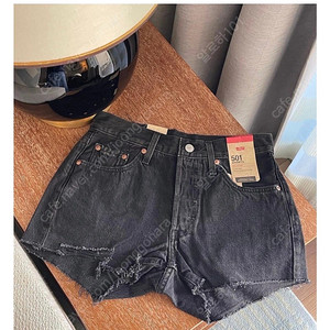 리바이스 블랙 데님 반바지 501