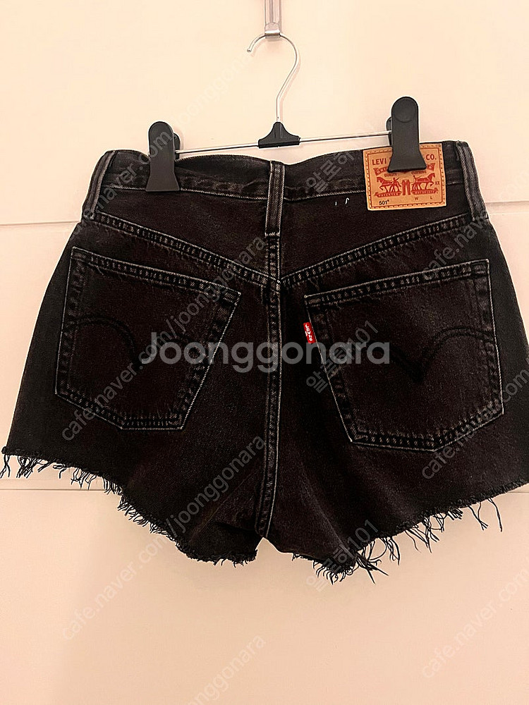 리바이스 블랙 데님 반바지 501--2