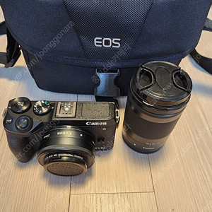 캐논 정품 eos m6 mark2 바디 , 22mm stm 단렌즈 , ef-m 18-150mm 렌즈 판매합니다.