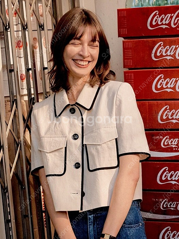 엔오르 린넨 크롭 자켓--0