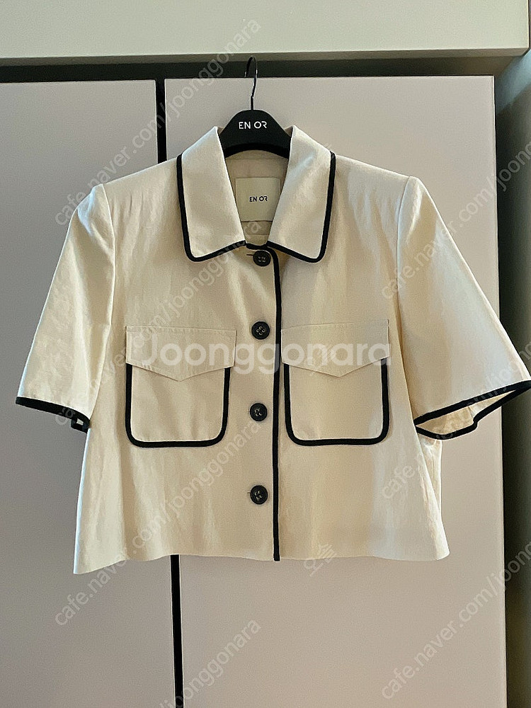 엔오르 린넨 크롭 자켓--3