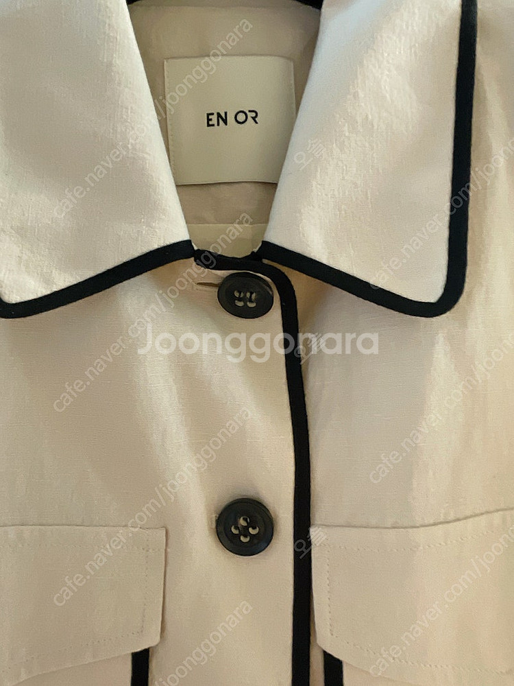 엔오르 린넨 크롭 자켓--4