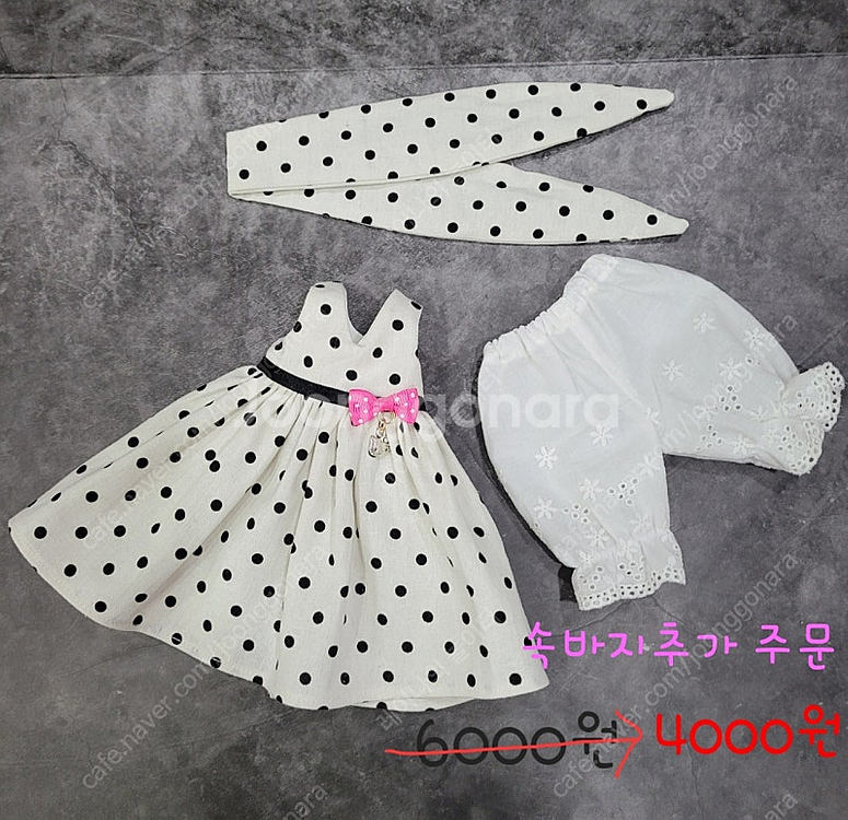 파올라레이나 키티 땡땡이원피스st(화이트)--5