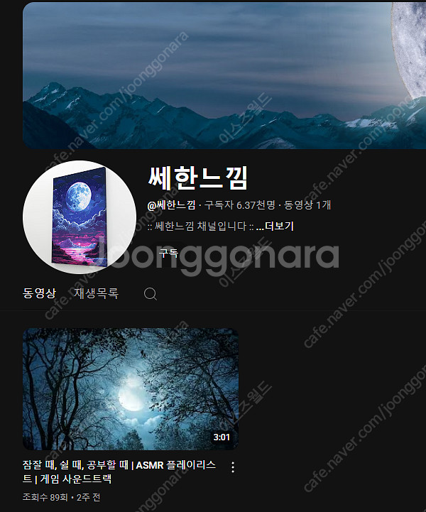 유튜브 음악 및 사운드트랙 채널 판매해요 (구독자 6천...--0