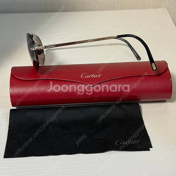(OS) Cartier 까르띠에 무테 티타늄 은장 선글...--3