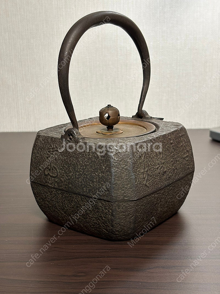 일본 골동품 철주전자--9