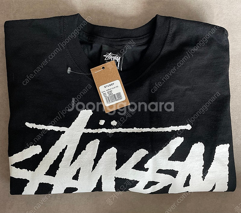 [새상품,L] stussy 스투시 월드투어 티셔츠 블랙--2