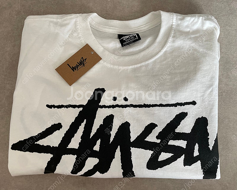 [새상품,M] stussy 스투시 월드투어 티 화이트--2