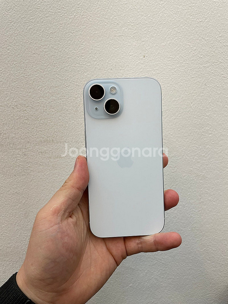 아이폰15 블루 256GB 상태좋은 중고63만팝니다.--0