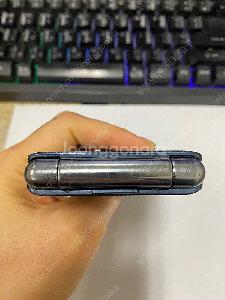 010744 KT 갤럭시폴더 블루 A급 8GB 효도폰 ...--3