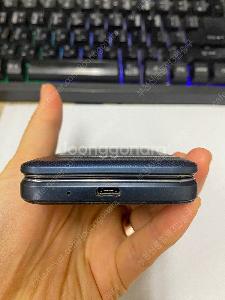 010744 KT 갤럭시폴더 블루 A급 8GB 효도폰 ...--6